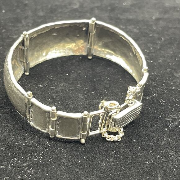 Didae Israel Sterling Silver 925 Wide 20mm Panel Link Bracelet 6.75-7" - Picture 6 of 10